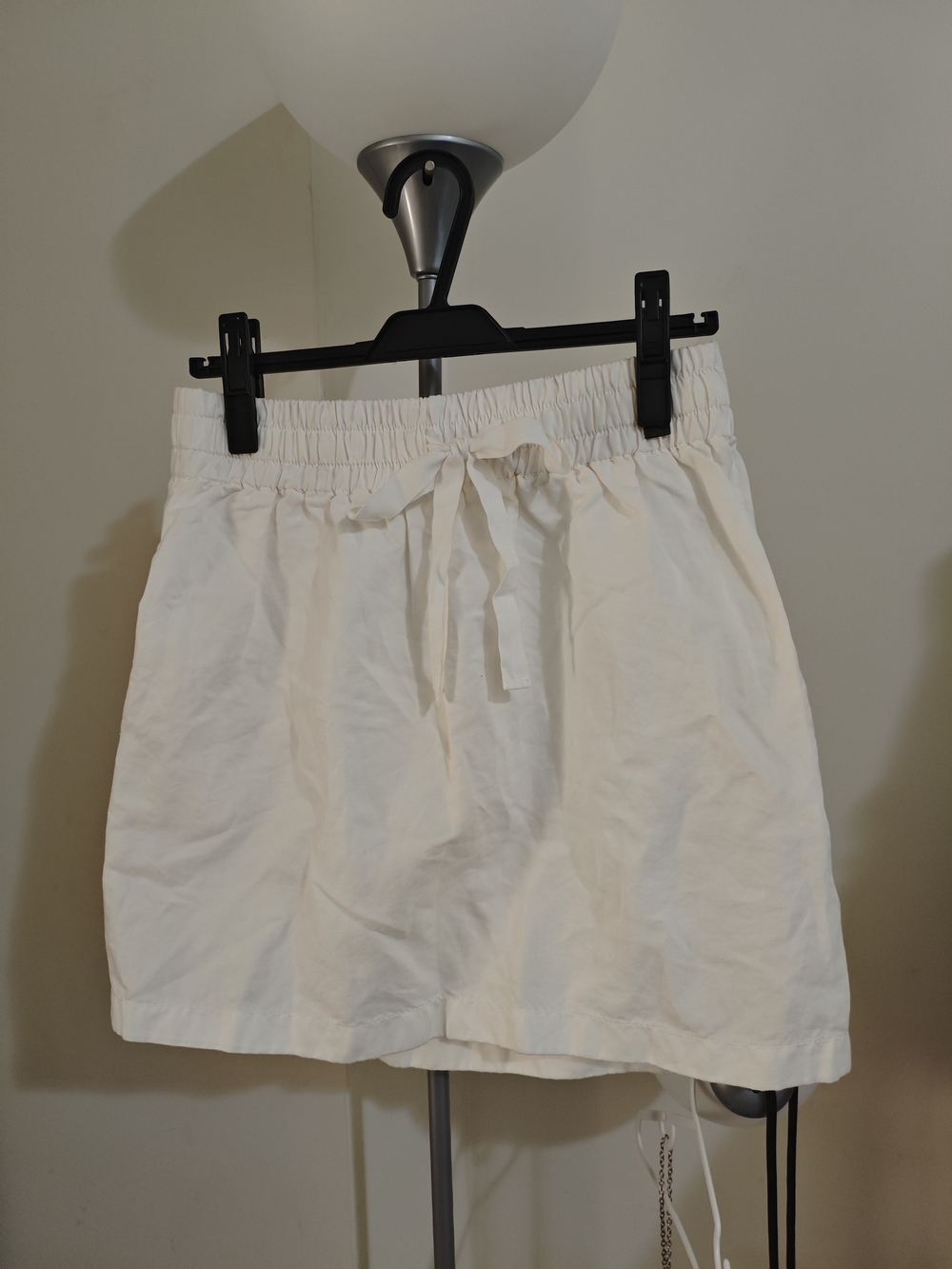J. Crew White Drawstring Cotton Skirt (size S)